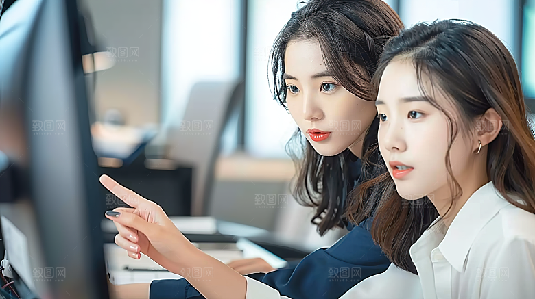 办公工作年轻白领美女女性摄影