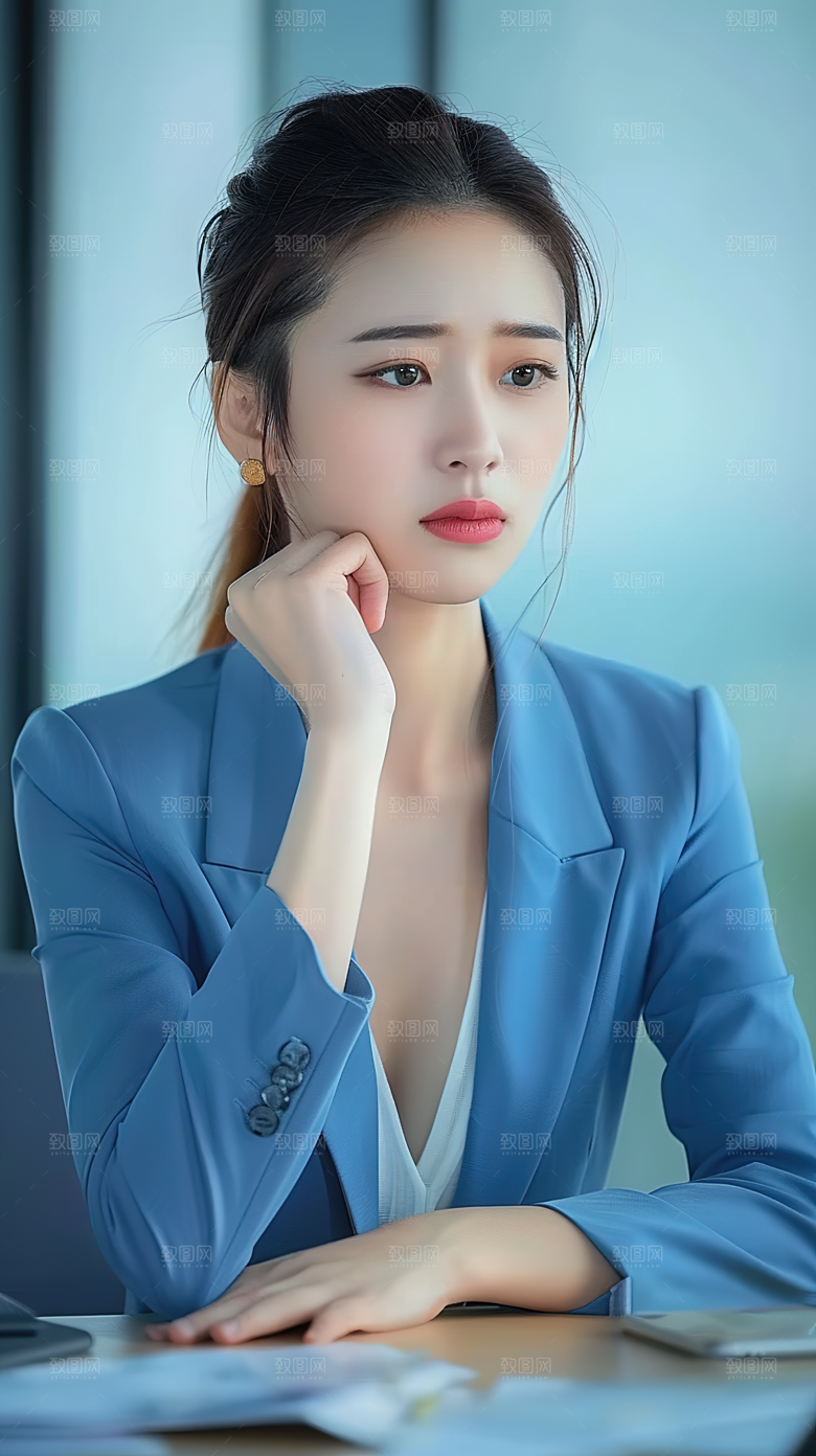 办公工作年轻白领美女女性摄影