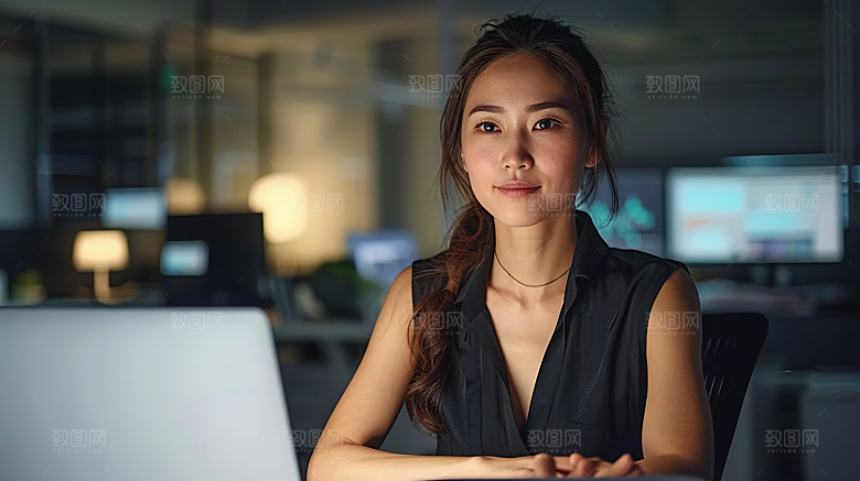 办公工作年轻白领美女女性摄影