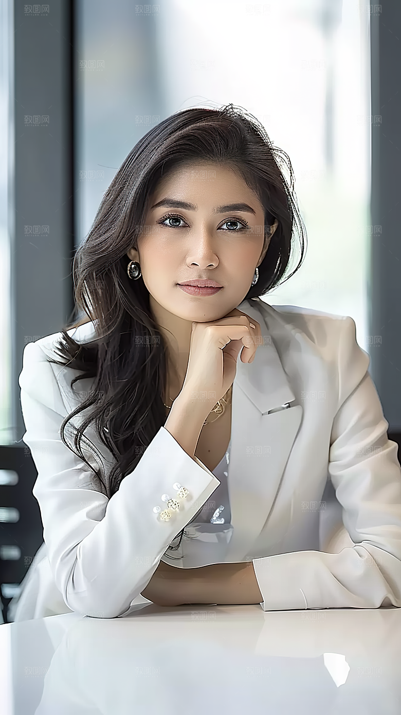 白领美女女性年轻工作办公高清