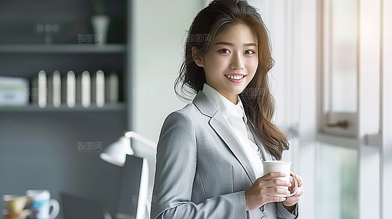 白领美女女性年轻工作办公高清