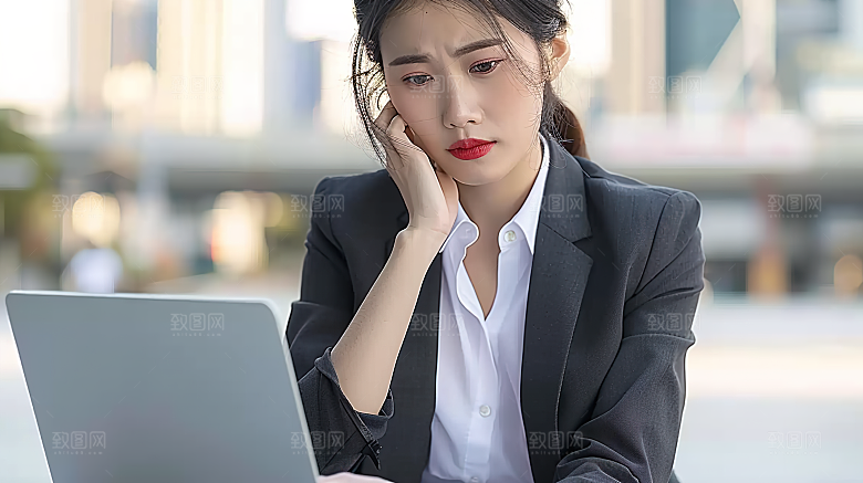 白领美女女性年轻工作办公高清
