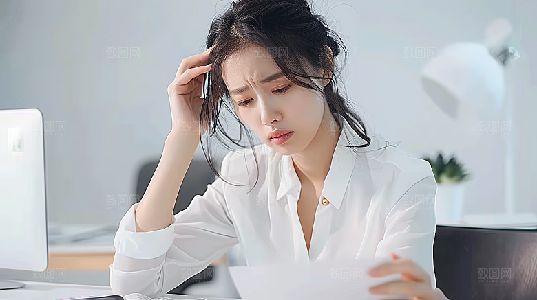 美女办公摄影工作年轻女性高清白领