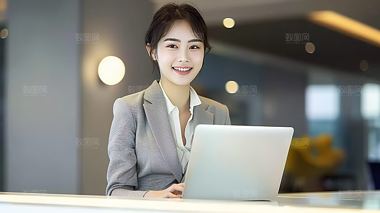 美女办公摄影工作年轻女性高清白领