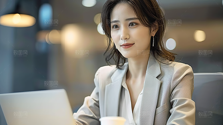 工作美女办公年轻摄影女性白领高清