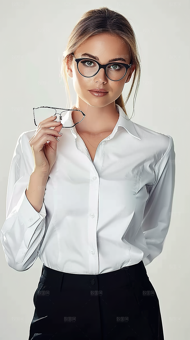 办公年轻美女工作女性高清白领摄影