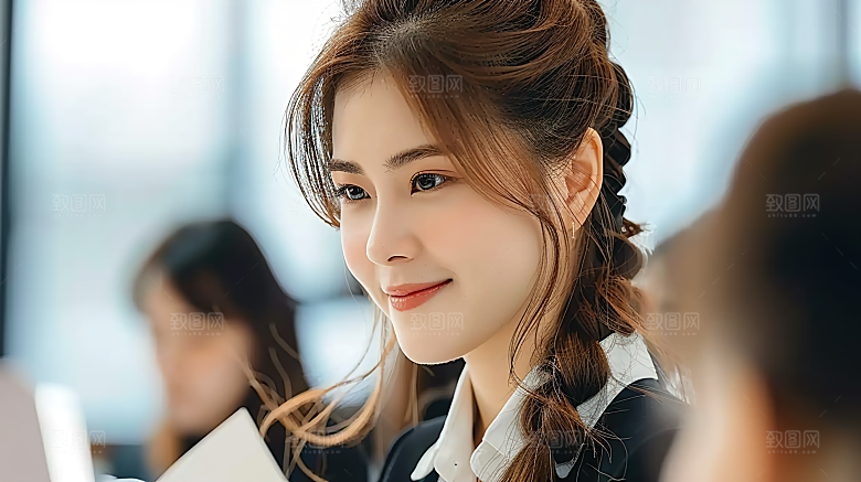 工作白领摄影女性高清美女办公年轻