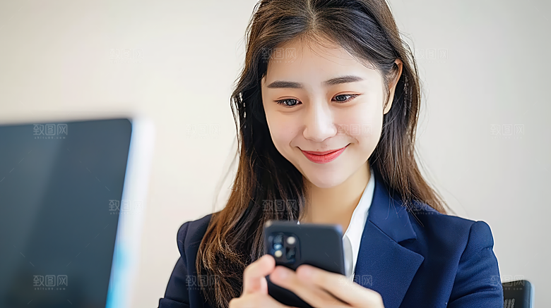 女性白领年轻高清美女办公工作