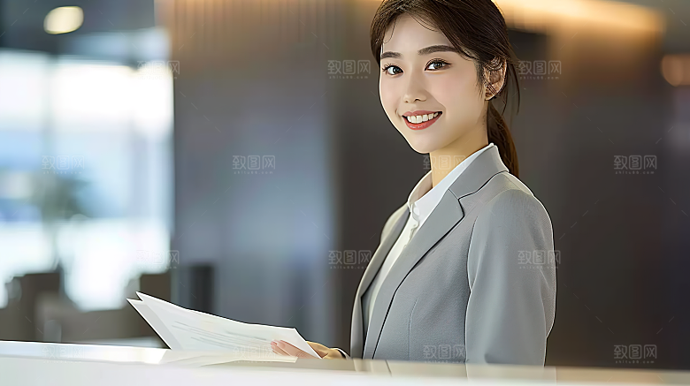 女性白领年轻高清美女办公工作