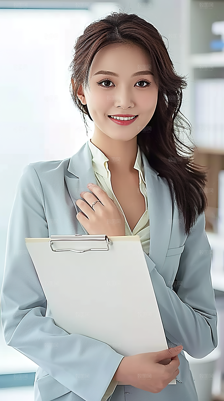 女性白领年轻高清美女办公工作