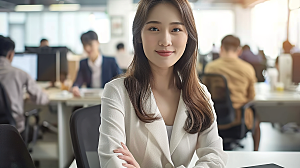 女性白领年轻高清美女办公工作