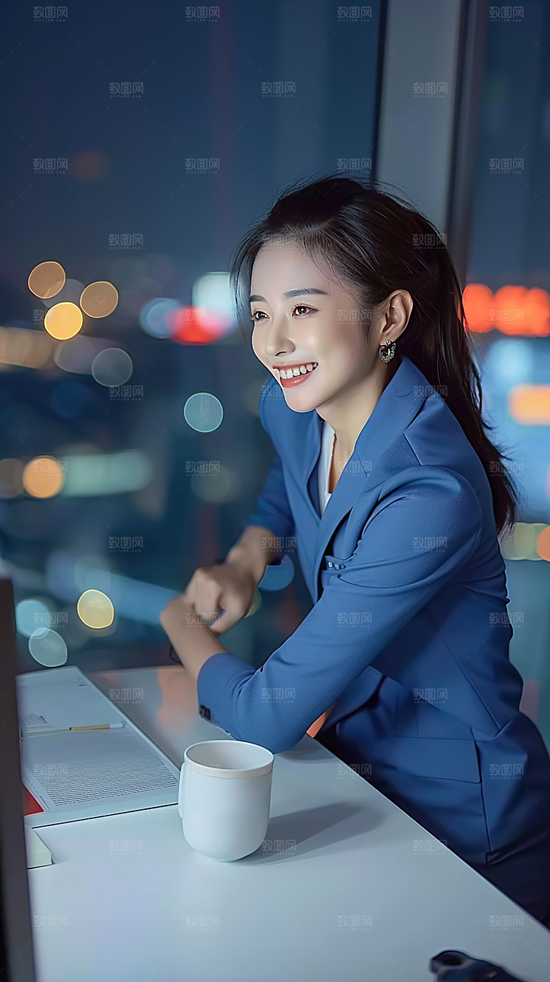 女性白领年轻高清美女办公工作