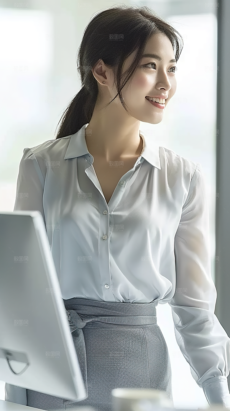 高清工作白领年轻办公女性摄影美女