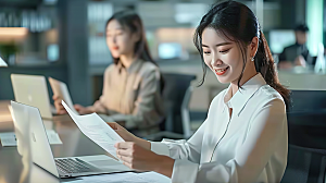 女性年轻工作高清美女摄影办公白领