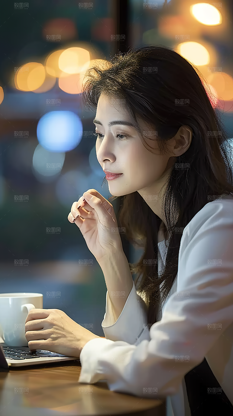 办公白领年轻美女摄影工作高清女性