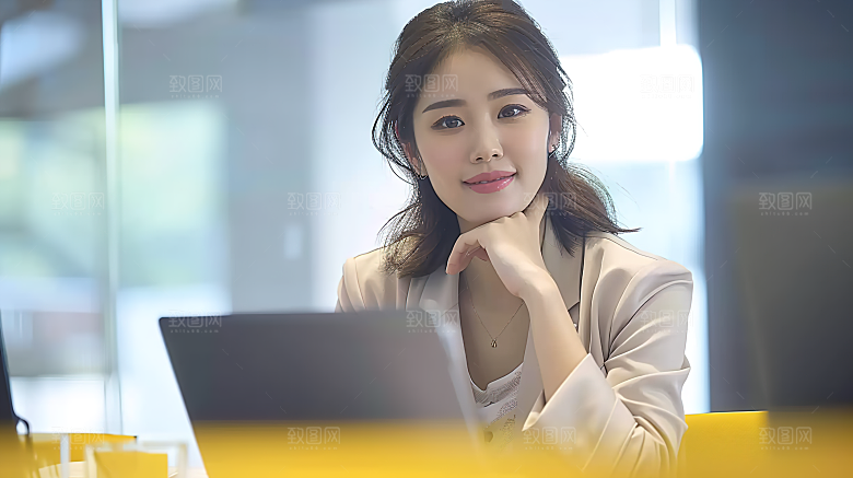 年轻摄影工作办公女性高清白领美女
