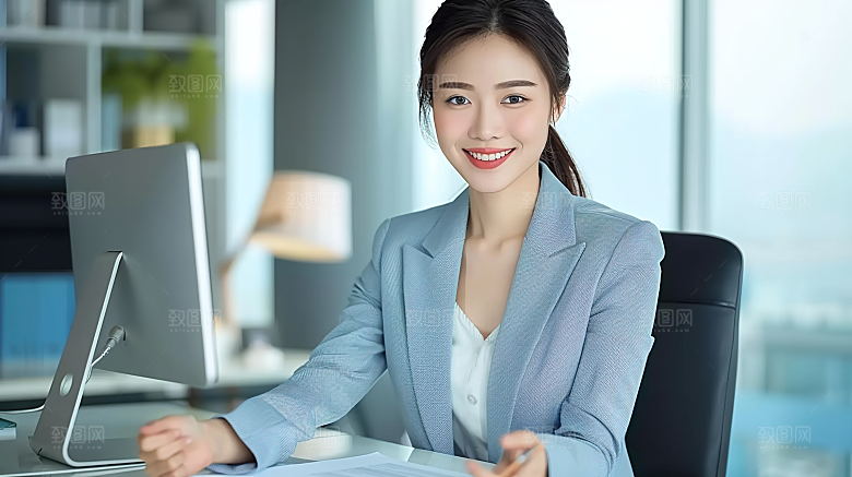 工作美女年轻办公高清摄影白领女性