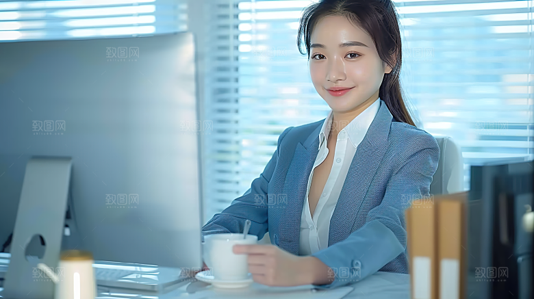 工作美女年轻办公高清摄影白领女性