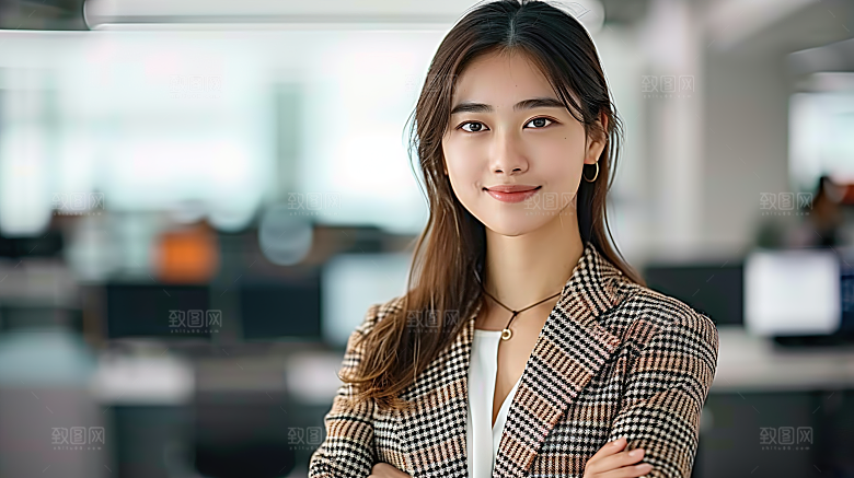 美女白领办公工作摄影高清女性年轻