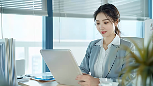 美女白领办公工作摄影高清女性年轻