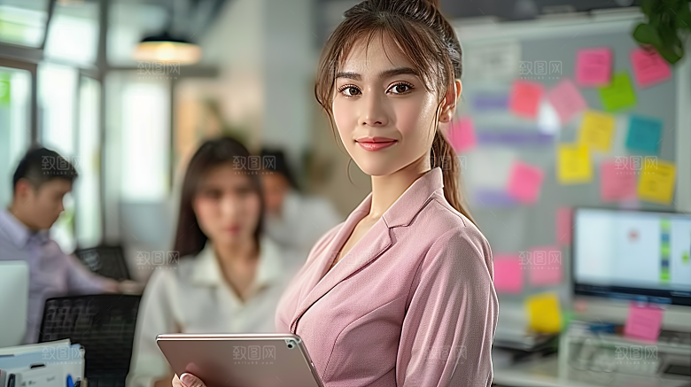 美女白领办公工作摄影高清女性年轻