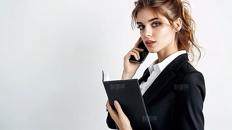 美女白领办公工作摄影高清女性年轻