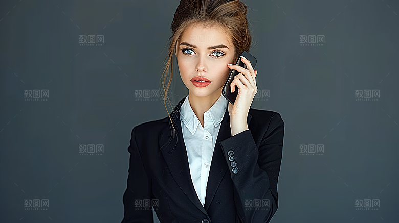 美女白领办公工作摄影高清女性年轻