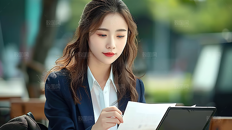 年轻女性工作办公白领美女