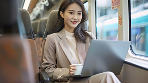 年轻女性工作办公白领美女