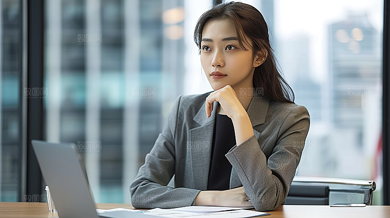 年轻女性工作办公白领美女