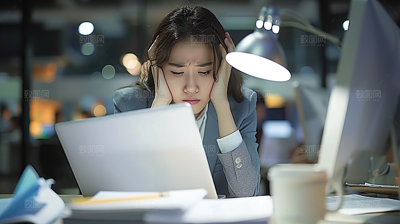 白领办公女性美女年轻工作