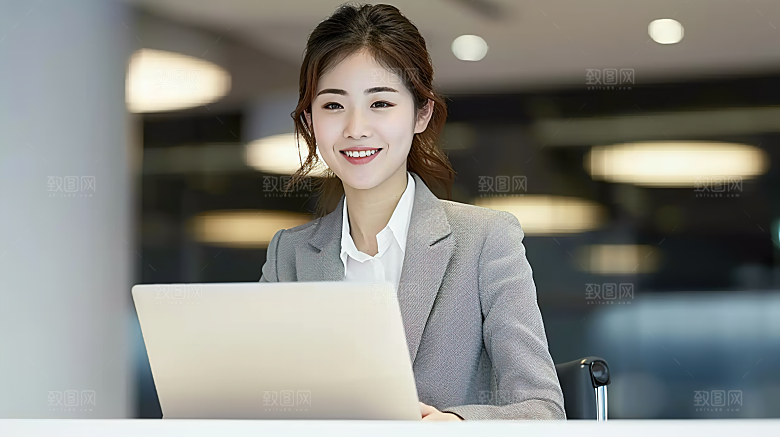 白领办公女性美女年轻工作