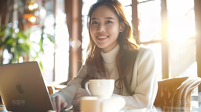 白领办公女性美女年轻工作