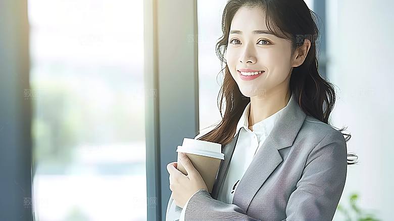 白领办公女性美女年轻工作