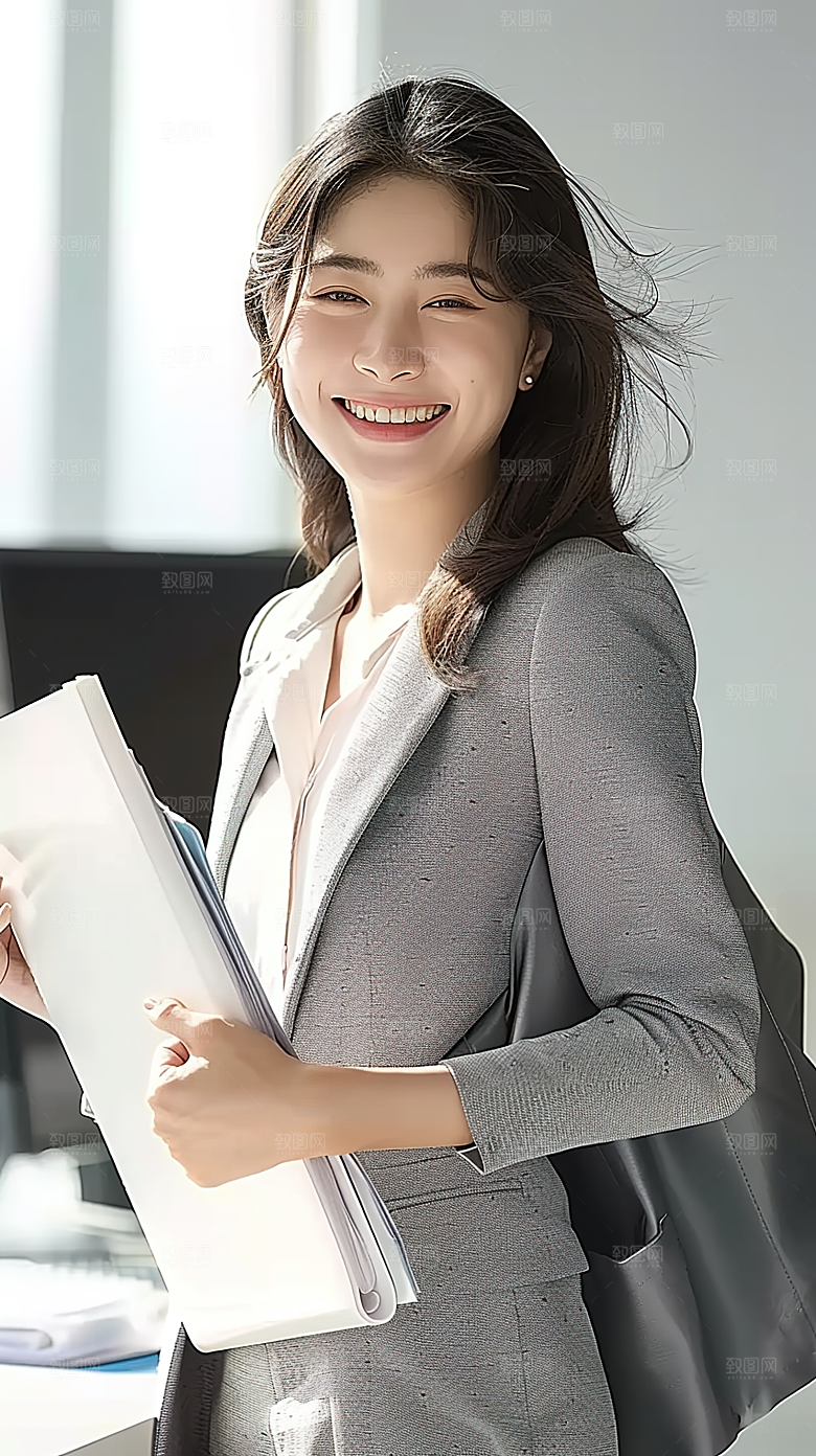 白领办公女性美女年轻工作