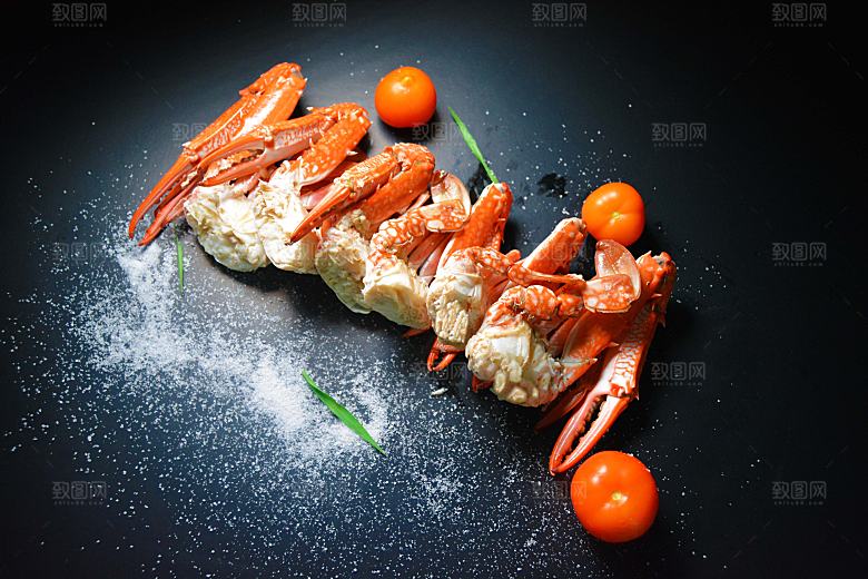 大闸蟹蟹肉蟹腿美食