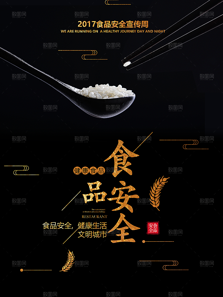 食品安全宣传海报展板设计素材
