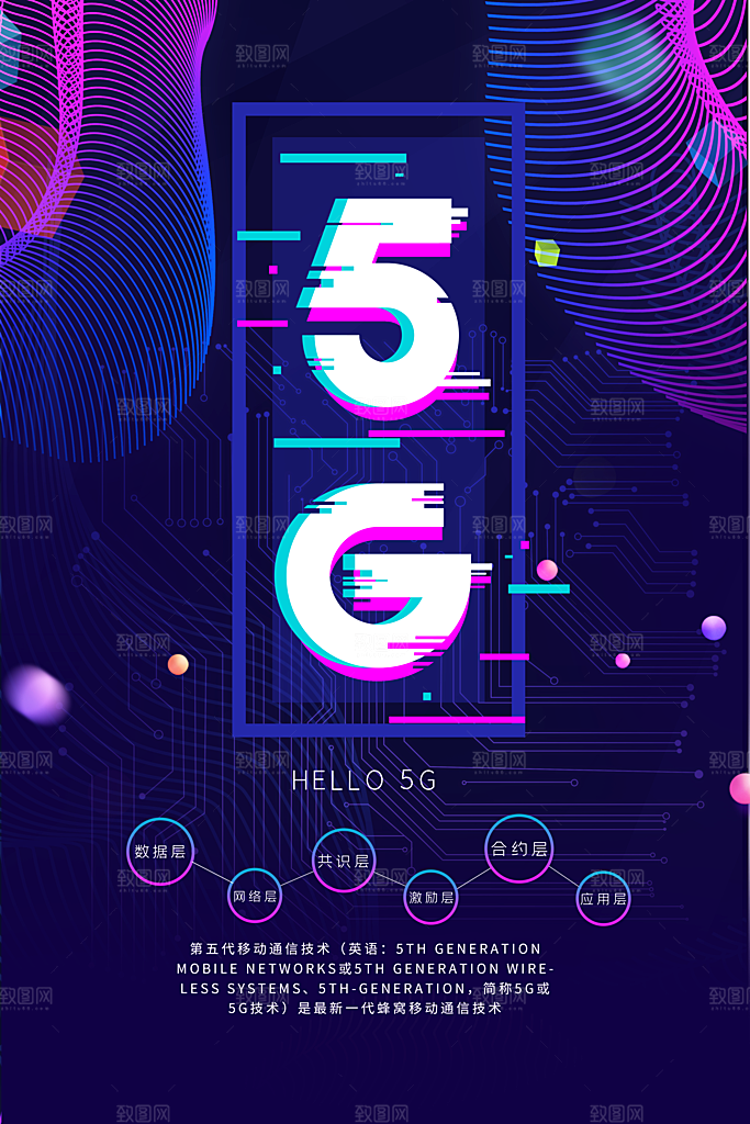5G时代宣传海报展板设计