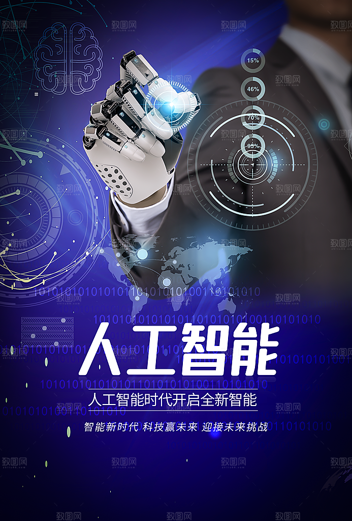 人工智能科技海报展板设计