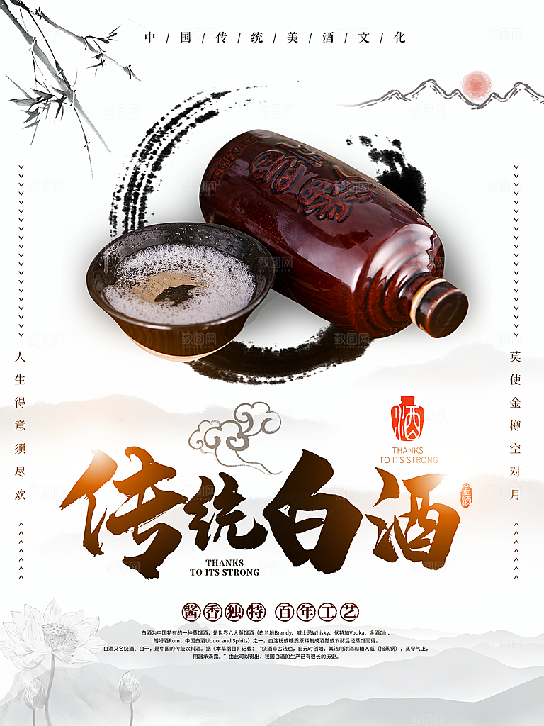 酒文化白酒宣传海报广告