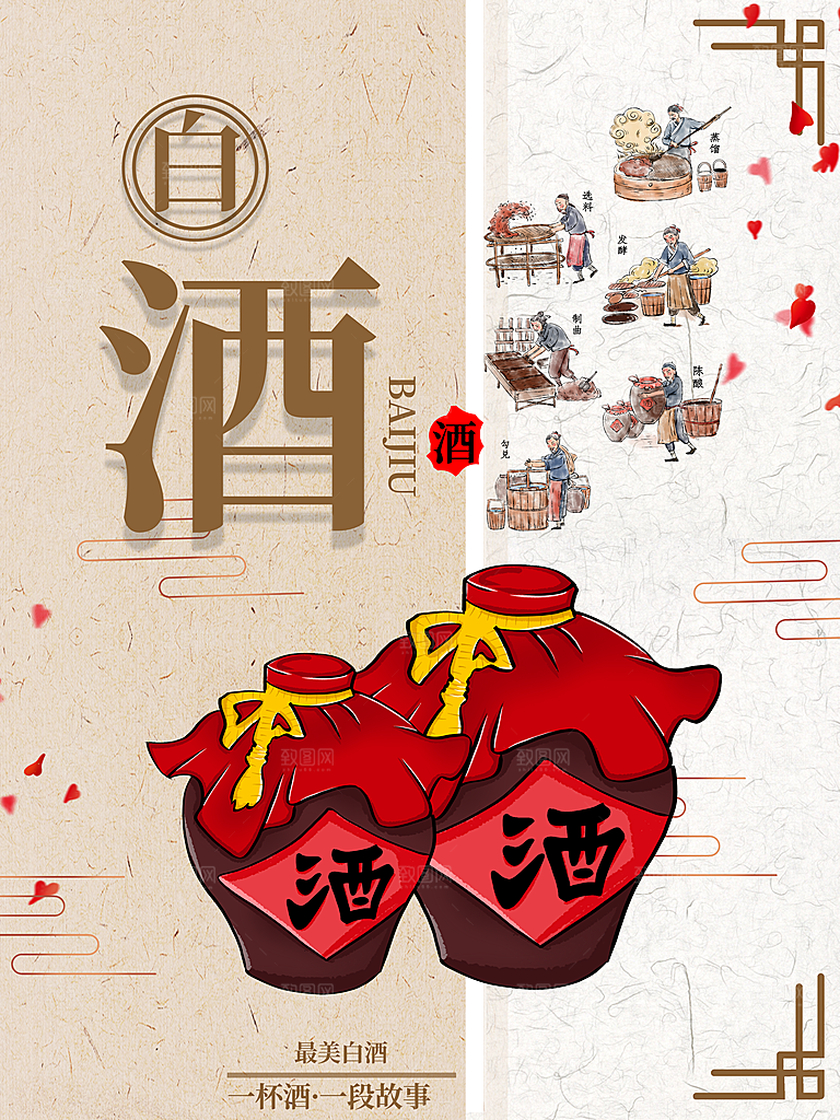 酒文化白酒宣传海报广告设计素材