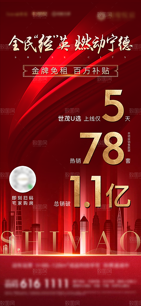 地产热销销量特价特惠海报
