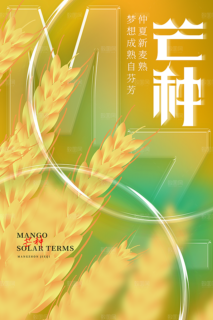 芒种节气海报设计