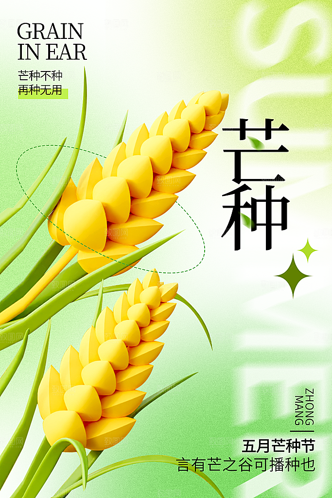 芒种节气海报设计