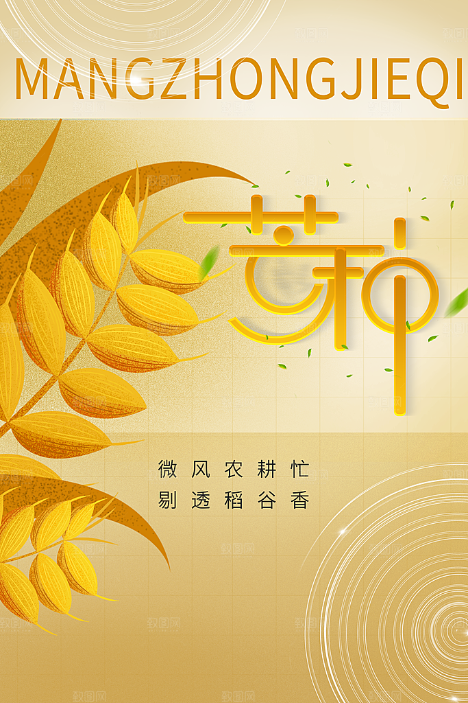 芒种节气海报设计素材