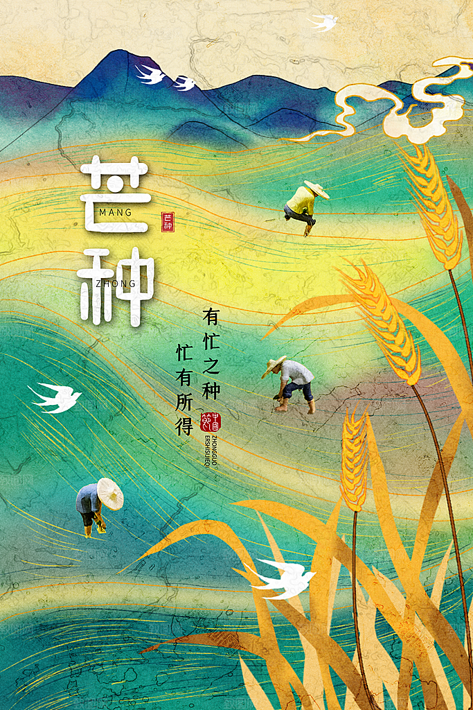 芒种节气海报设计素材