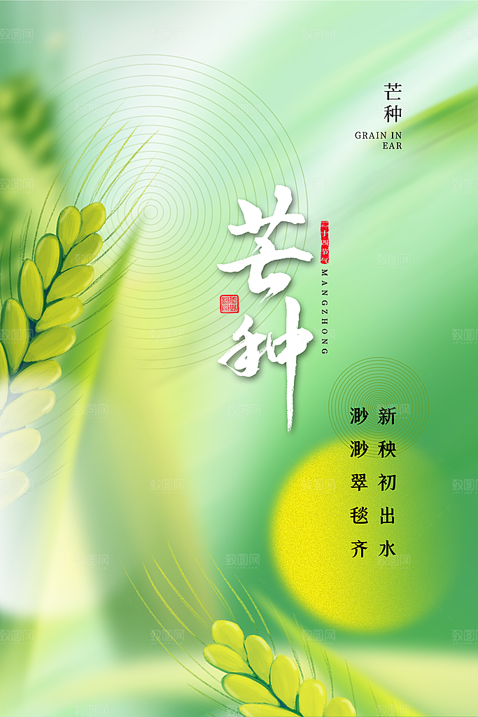芒种节气海报设计素材