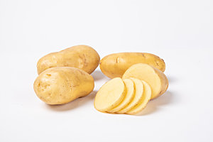 切片土豆食材背景