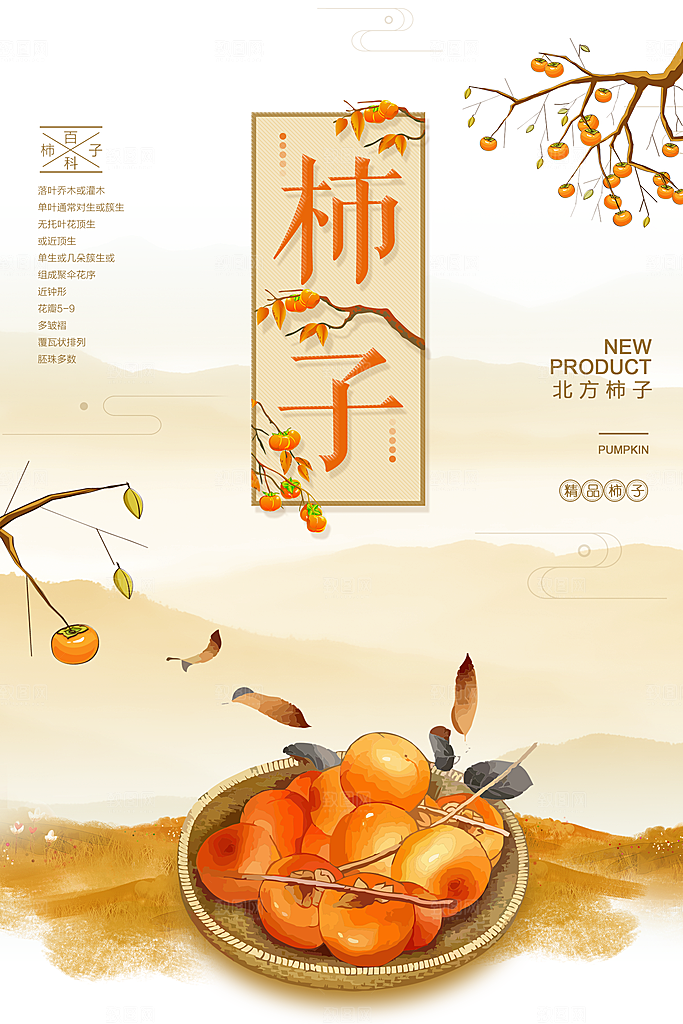 柿子宣传海报设计素材