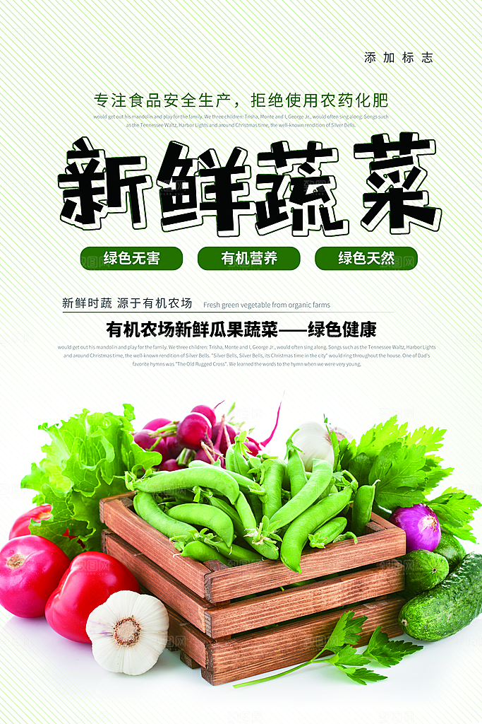 新鲜蔬菜宣传海报设计